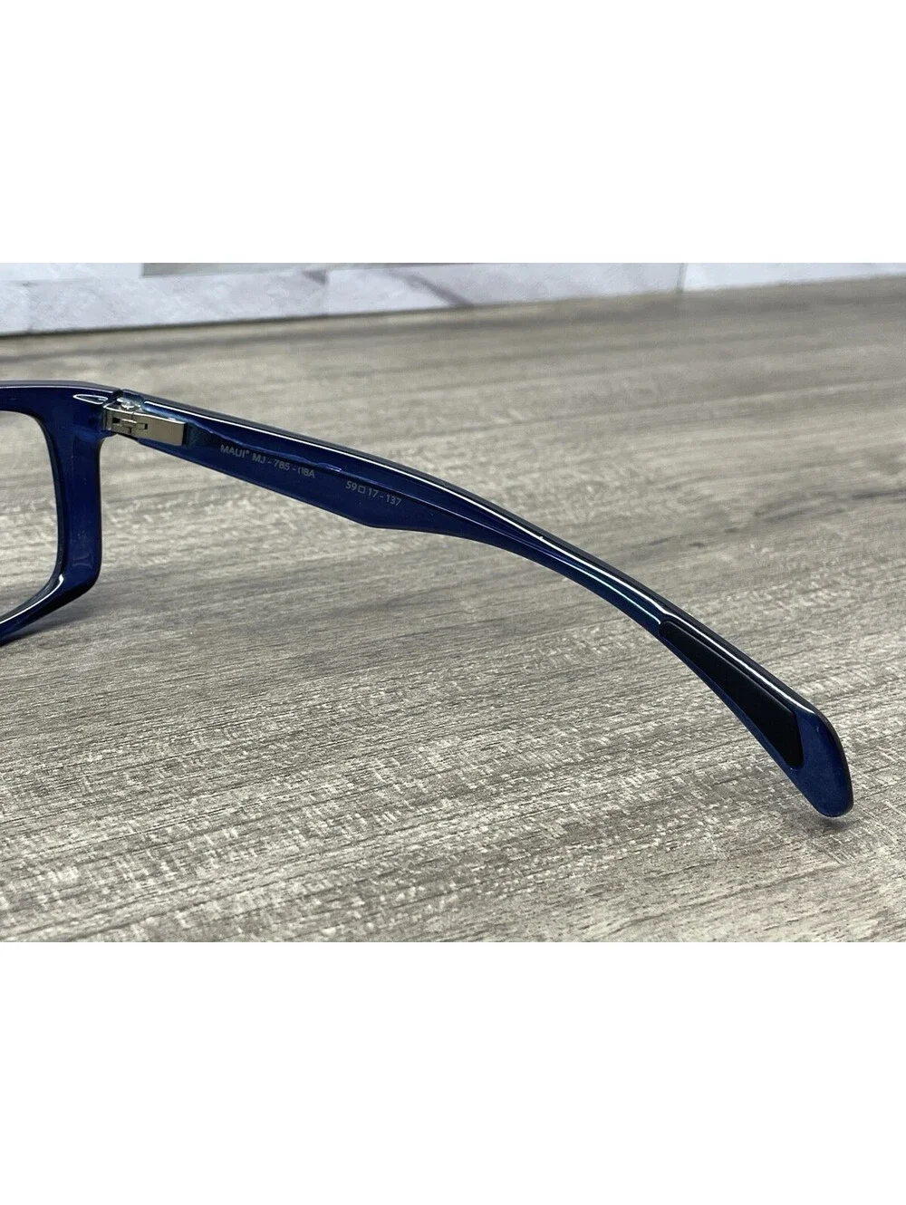 Rare Maui Jim Puhi MJ785-08A Translucent Blue Sunglasses 59[]17-135 *FRAMES ONLY
